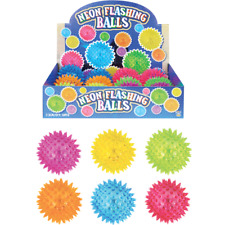 Flashing LED Light Up Spikey Balls Bouncy Ball Boys Girls Sensory Toy 6.5CM