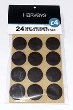 New Harveys Pack Of 24 Round Self Adhesive Floor Protectors, Table, Chair Covers