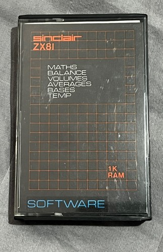 Sinclair zx81 cassette tape - zx81,
