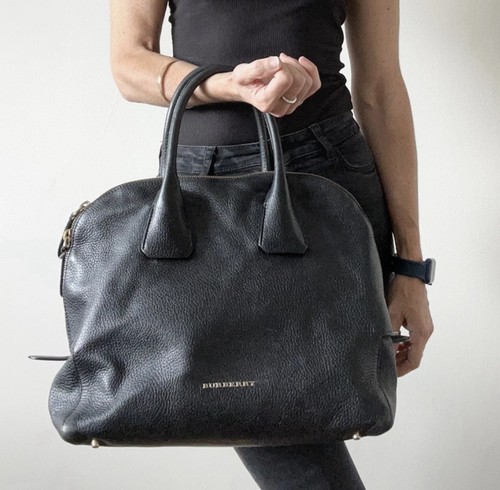 Burberry black leather - black,