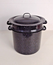 3 Pc Enamelware Steamer Stock