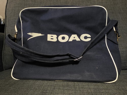 Vintage boac flight bag - boac,