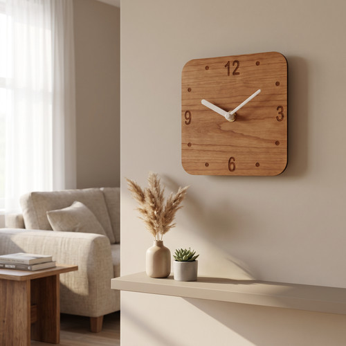 Modern square wooden - modern, wall