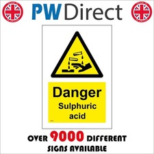 SIGN DANGER SULPHURIC ACID HA301 CORROSIVE CHEMICAL BURN FERTILIZERS IRRITANT