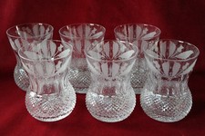 Edinburgh Crystal Thistle Pattern - 6 x Large Whisky Glasses / Old Fashioneds