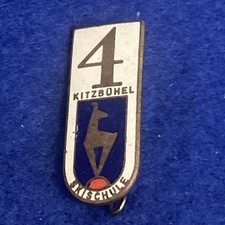 Vintage Austrian 4 Kitzbühel Ski School Pin Badge Enamelled Brass 13mm X 33mm