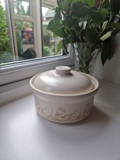 Vintage Simpsons Oven Stone Cookware Casserole Dish with Lid, Floral, 80s Medium