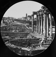 Glass Magic Lantern Slide SENATE HOUSE RUINS C1890 VICTORIAN PHOTO ITALY .. ROMA
