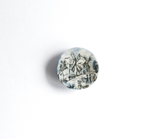 Porcelain delft plate - a,