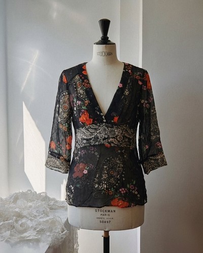 Black multicolor floral - d-ny,