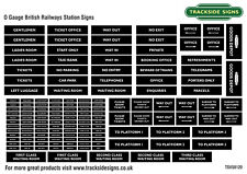British Railways Model Railway Station Signs - O Gauge 7mm