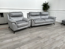 Furniture Village Contempo Grey 3 Seater Sofa Power Recliner Armchair RRP £3,785