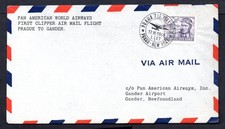 Czechoslovakia - 1946 Pan American First Flight Airmail Cover Prague to Gander