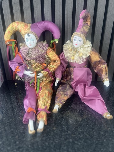 Vintage porcelain harlequin - porcelain,