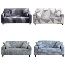 Printed Sofa Slipcovers Spandex Stretch Fit Couch Covers For 2, 3 & 4 Seaters