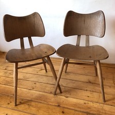 2 Original Ercol Model 401 Butterfly Dining Chairs 1950s / 1960s