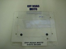 WHITE TRIALS BIKE NUMBER BOARD. ALL MODELS. BETA GAS GAS SHERCO MONTESA OSSA.