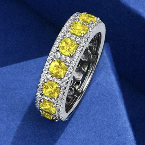 Canary yellow cushion cut - yellow,