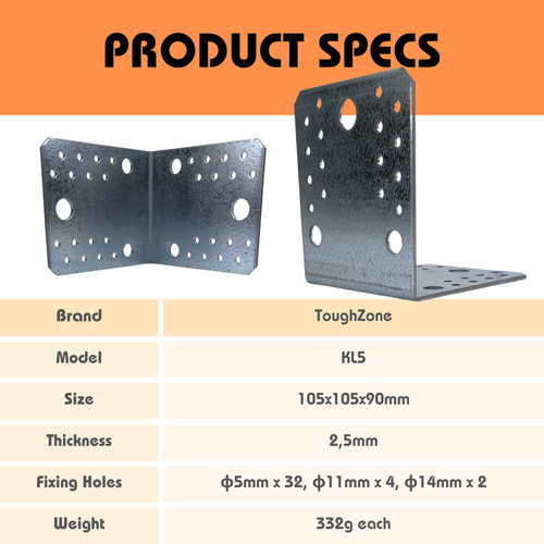 Corner brackets steel angle - brackets,