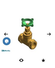 Hattersley 30C Gate Valve Solid Bronze PN16 c/w 42mm Compression Unions