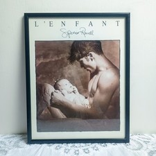 Framed Athena L'Enfant Poster 1980s Man & Baby Spencer Rowell Vintage 80s