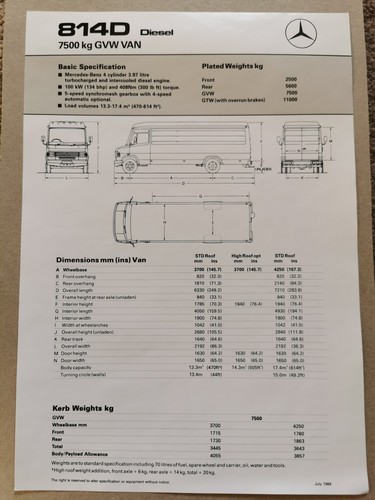 Mercedes benz 814d 7500kg gvw - mercedes-benz,