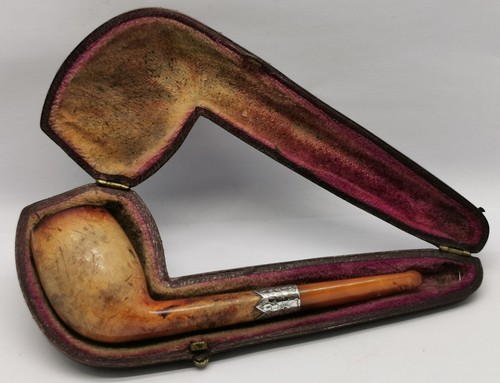 Vtg c1900 meerschaum - c1900, amber