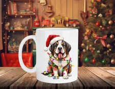 ST BERNARD  DOG   CHRISTMAS