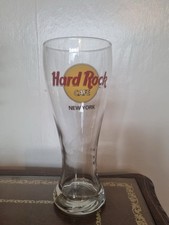 Classic Hard Rock Cafe NYC Tall Flared Pint Glass Barware Memorabilia