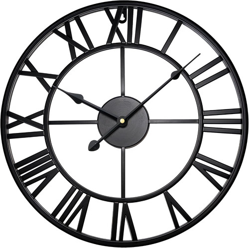 Vintage large metal - metal, clock