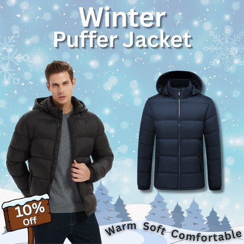 Men puffer jacket - jacket, winter