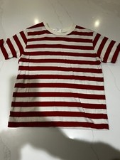 Unisex Red &White Breton Strip T-shirt Where's Wally/ Wanda Age 5-6