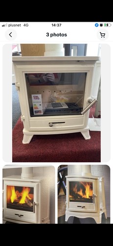 Cream enamel multi fuel - cream, stove