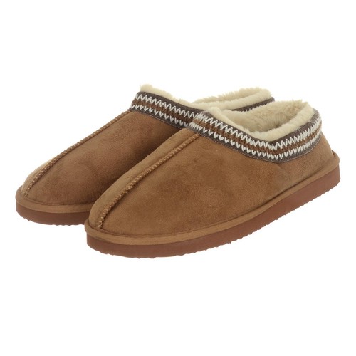 Mens mule slippers luxury tan - luxury,