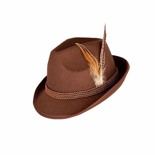 Brown deluxe bavarian hat - brown,