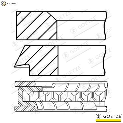 Piston ring kit - 4x,