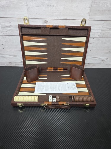 Vintage backgammon set - set, brown