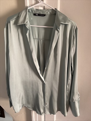 Zara women long sleeve - women's, sage