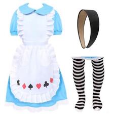 GIRLS ALICE IN WONDERLAND COSTUME DRESS KIDS CHILDS WORLD BOOK DAY FANCY DRESS