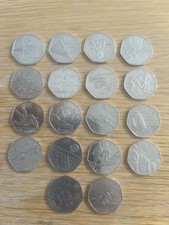 18 X 2011 Olympic 50p Coins