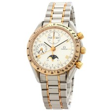 Omega 3336.20 Speedmaster Triple Calendar Moon Phase Watch Stainless Steel SSxK1