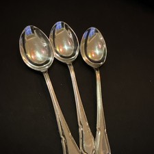 3 x EPNS A1 Silver Plate Cutlery - DUBARRY Design - Tea Spoon / Spoons - 5 1/4"