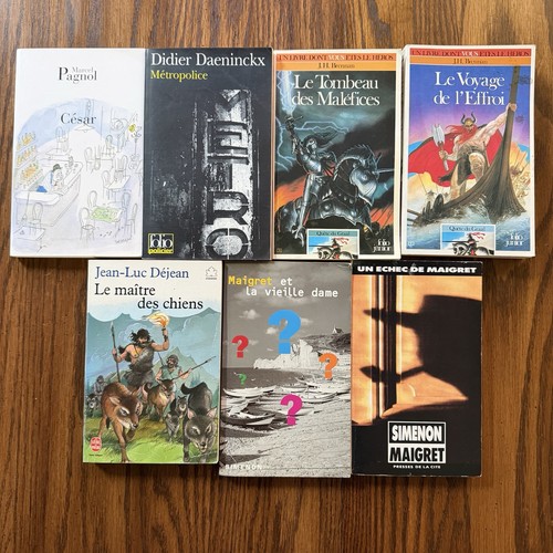 Lot books in french - of,