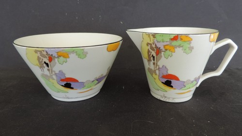 Art deco tea set milk - deco, and