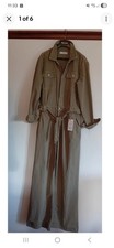 Mango Khaki Jumpsuit S