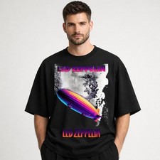 Casual Black Men's Tee Led