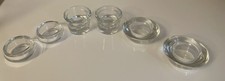 Unbranded glass tealight holders x 6 different sizes clear glass pre-owned
