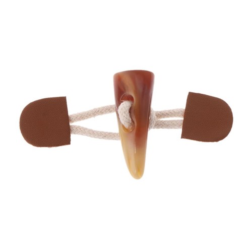 Leather horn toggle closure - leather,