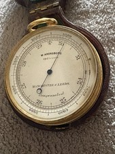 Antique Decompensated Pocket Barometer W Aronsberg  Optician Manchester & Leeds