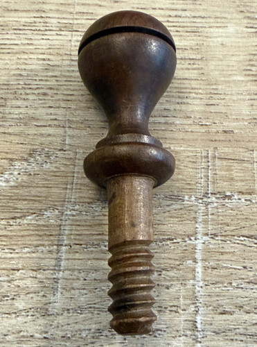 Vintage screw wooden finial - vintage, in